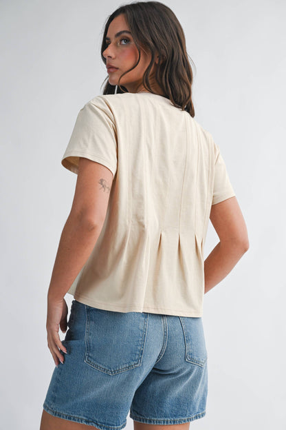 AEMI + CO - 8613HK Pleated Swing Tee Top