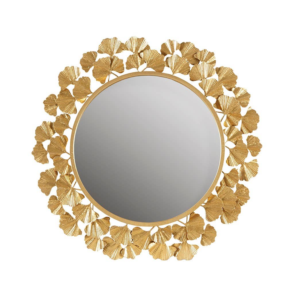 Olliix - Gold Foil Ginkgo Leaf Decor Mirror