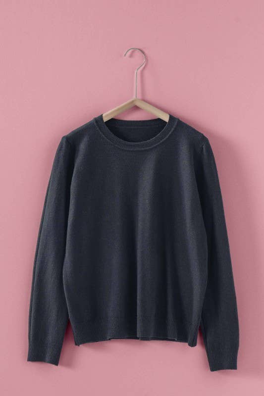 Urban Daizy - Soft Viscose Blend Crewneck Knit Pullover