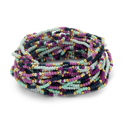 Splendid Iris - Assorted 2mm Stretch Seed Bead Bracelets