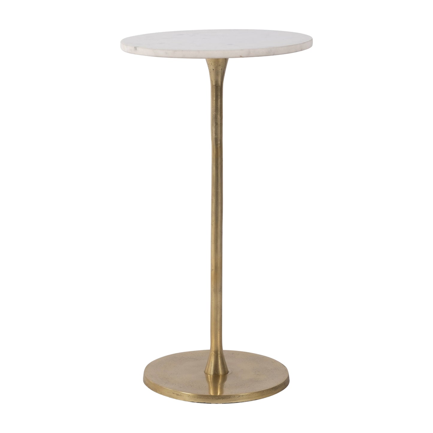 Sagebrook Home - Gold/White Marble Top End Table