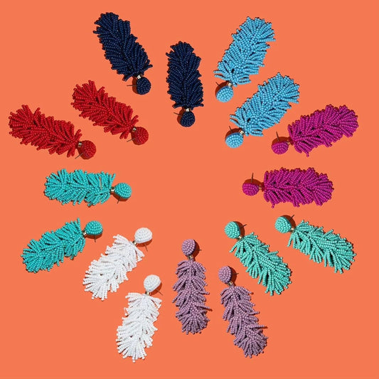 Pierce + Hide - Custom Beaded Tiered Tassel Earrings | Tassel Earring