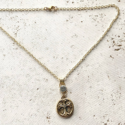 VB&CO Designs Handmade Jewelry - Cross bee serenity cross jewelry  French jewelry  stone
