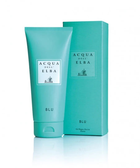 Acqua Dell Elba Blu shower gel 6.8 oz turquoise tube with matching textured box