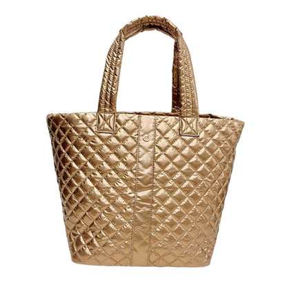 Lemonbella - Lemonbella Glossy Copper Diamond Tote Shoulder Bag 3/1