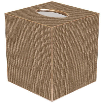 Marye-Kelley - Taupe Linen Tissue Box Cover