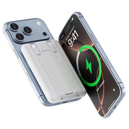 LAX Gadgets - Magnetic 7200mAh Rapid-Charge Power Bank with Built-In Cable