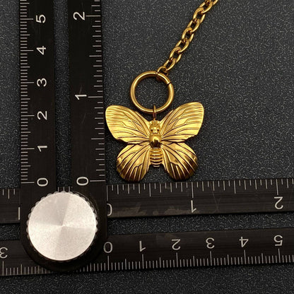Mio Queena - Butterfly 18K Gold Plated Steel Buckle Necklace