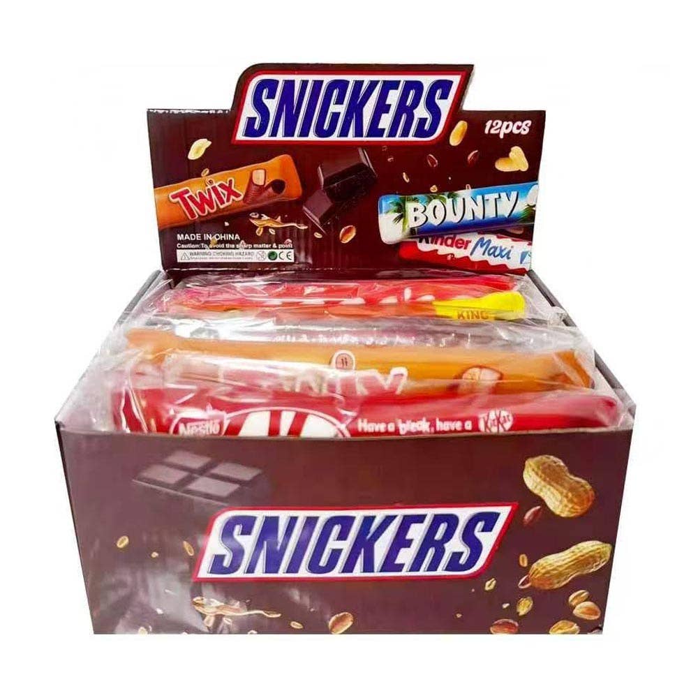 Sensibling Corp. - 12PCS - Assorted Candy Bar Squeeze Squishy Stress Relief Toy