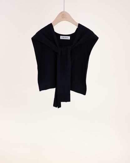 Original USA - Solid Preppy Mock Sweater Wrap