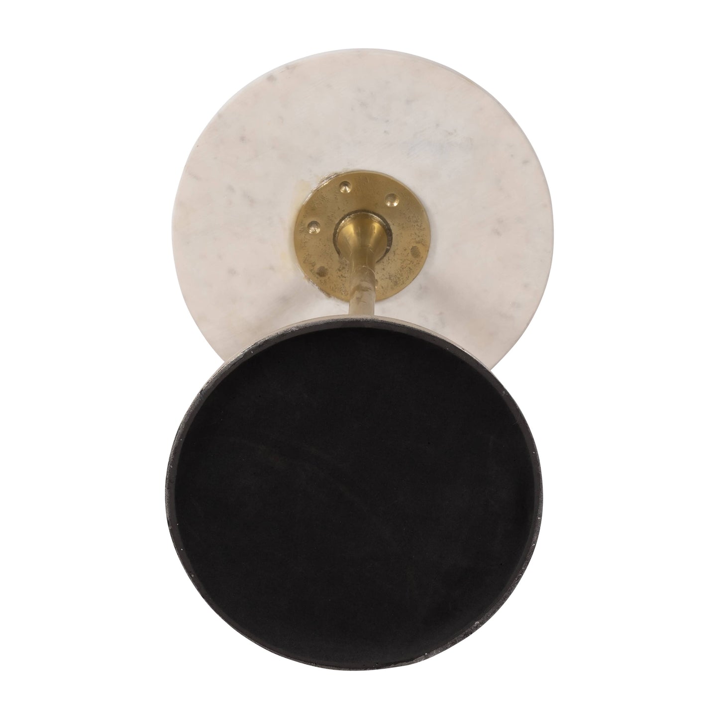 Sagebrook Home - Gold/White Marble Top End Table