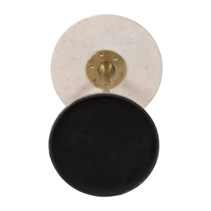 Sagebrook Home - Gold/White Marble Top End Table