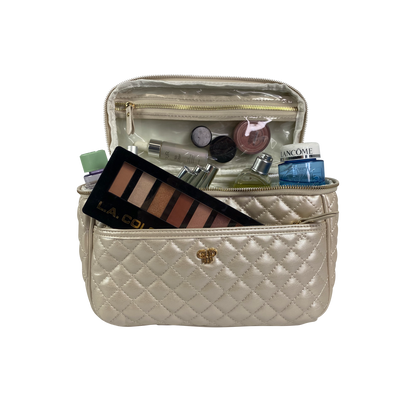 PurseN (new) - Classic Train Case - Pearl Quilted
