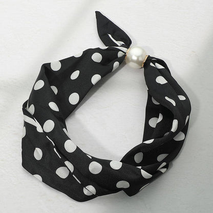 Sensibling Corp. - Polka Dot Pattern Magnetic Fabric Scarf Necklace