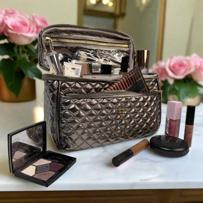 PurseN (new) - Classic Train Case - Bronze