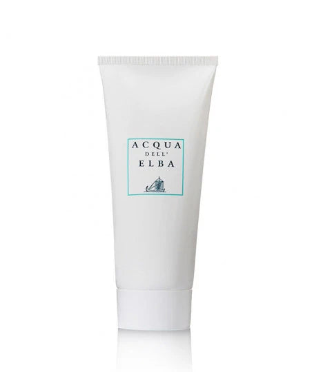 Acqua Dell Elba Classica Body Lotion 6.8oz white tube with teal label close-up