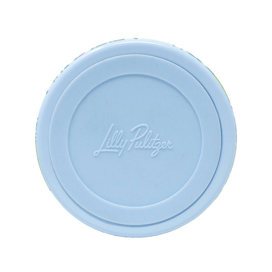 Light blue Lilly Pulitzer branded base of skinny can holder