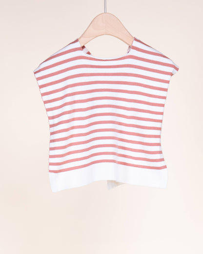 Original USA - Striped Preppy Mock Sweater Wrap