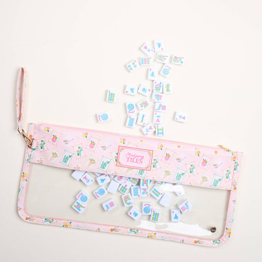 The Darling Effect - Mahjong Tile Keeper Pouch–It's Mahj Time Pink