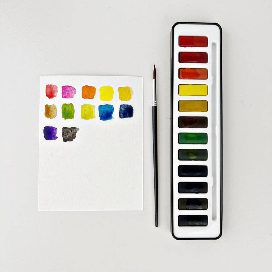 emily lex studio - Watercolor paint set with brush