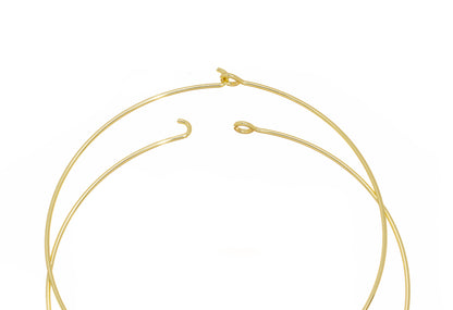 Jewel Pledge - Gold Wire Choker Necklace, Wire Collar Necklace NLG1043