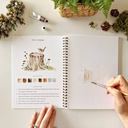 emily lex studio - Woodland watercolor workbook