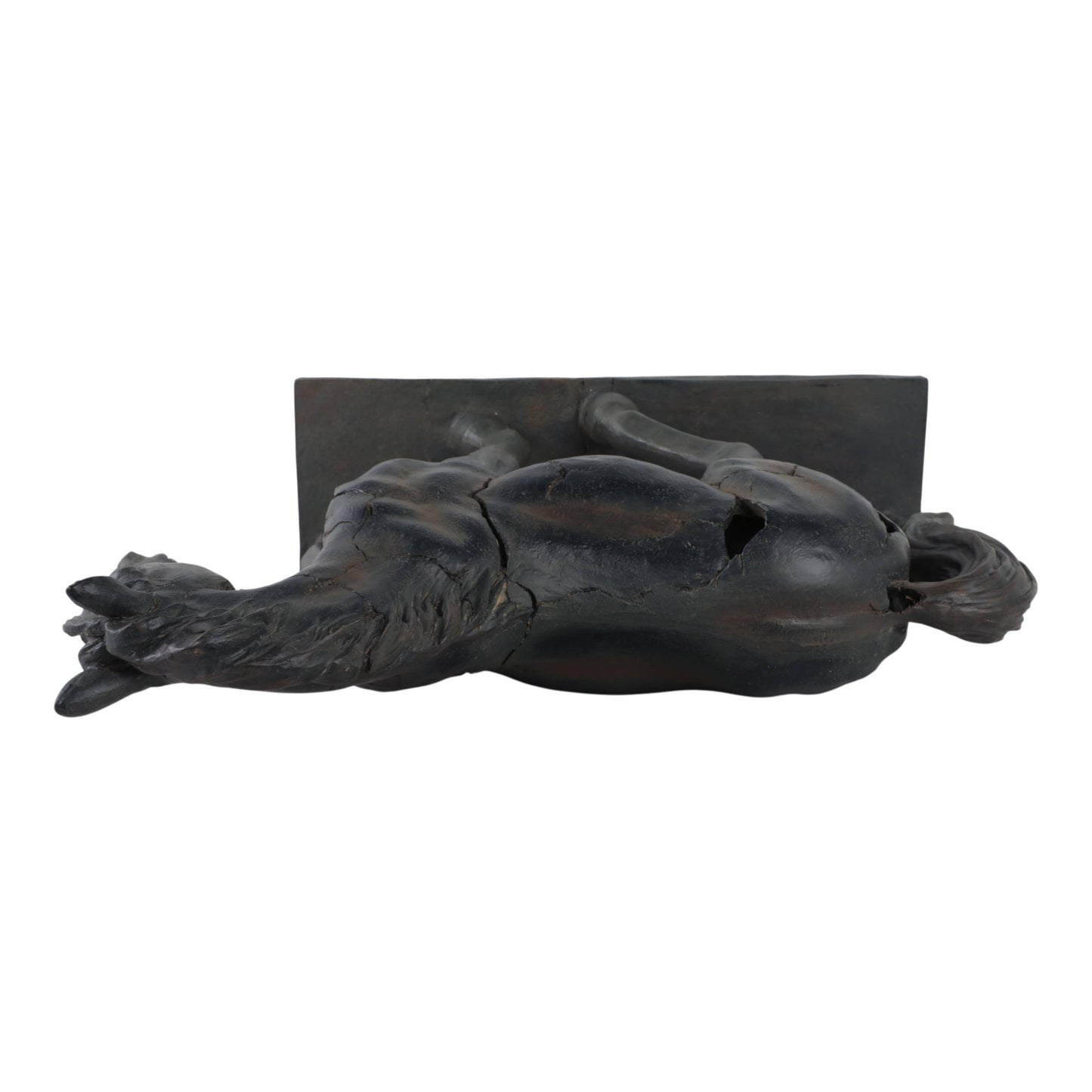 Sagebrook Home - Resin Cracked Horse Sculpture Home Decor - Brown, 16 in.