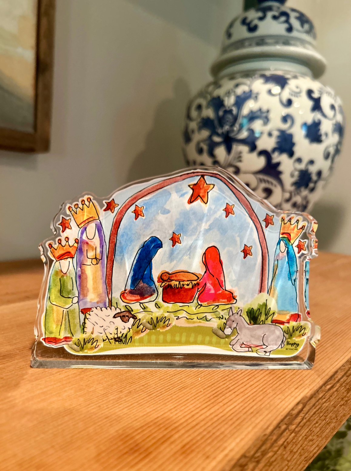 Happy By Rachel, LLC - Acrylic Shelf Sitter Nat Animals and Wisemen