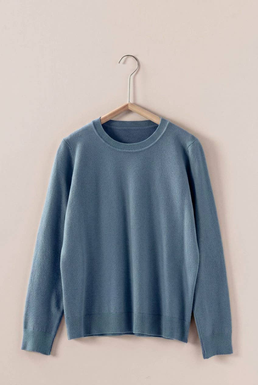 Urban Daizy - Soft Viscose Blend Crewneck Knit Pullover