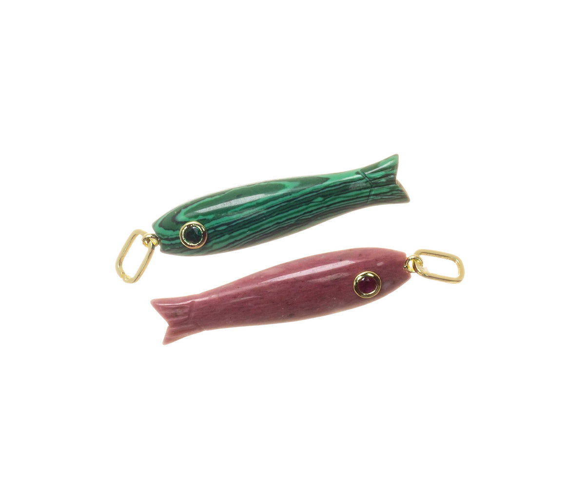 Jewel Pledge - Natural Gemstone Fish Charm For Jewelry Making, GSF029