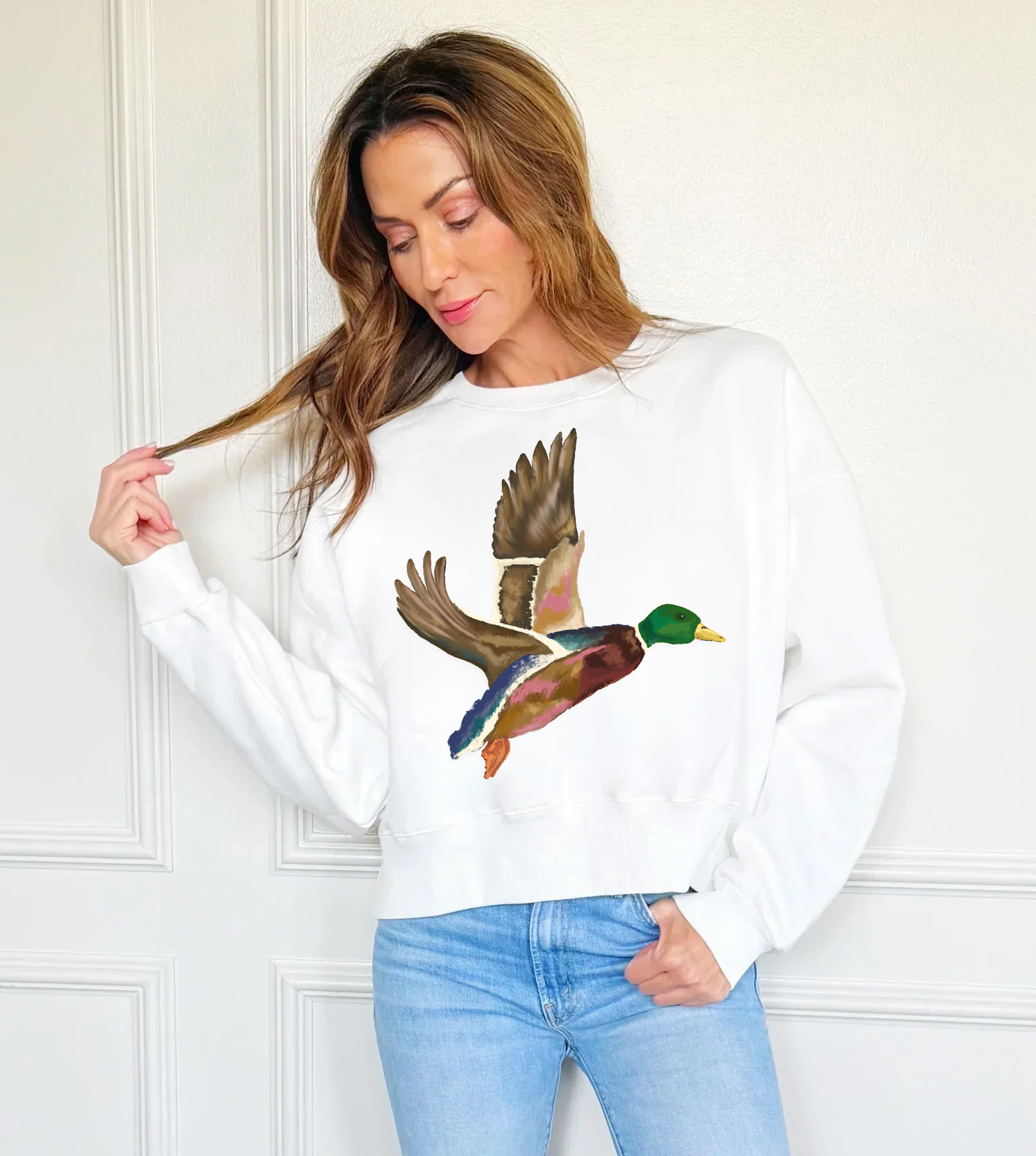 Poppy & Pine - Flying Mallard Crop Sweatshirt
