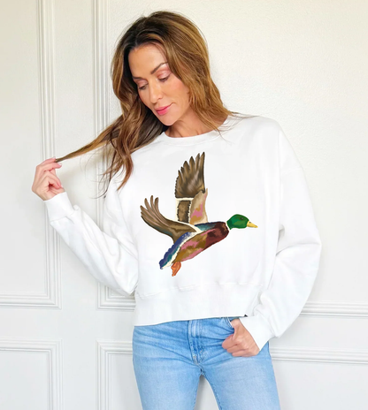 Poppy & Pine - Flying Mallard Crop Sweatshirt