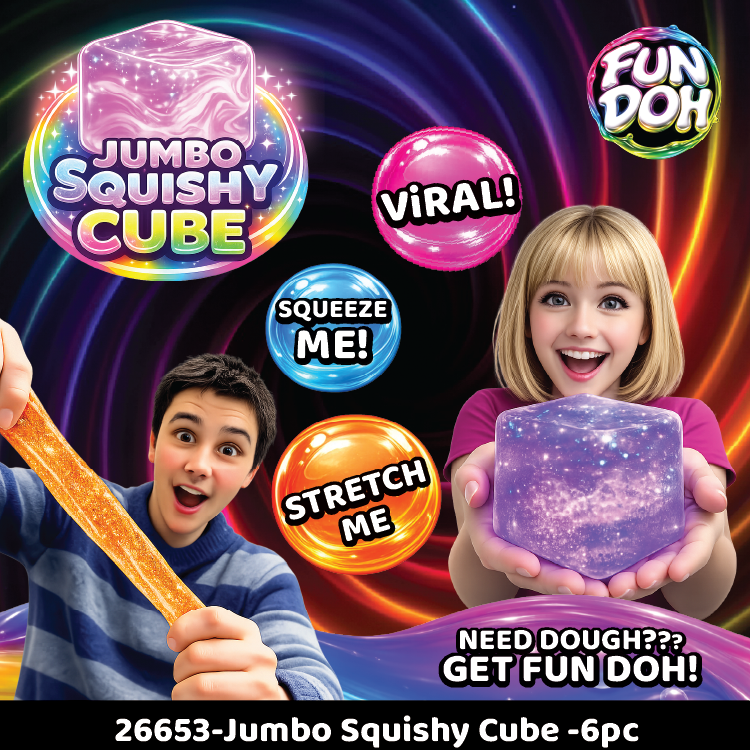 Novelty Brands - Fun Doh JUMBO Squishy Cube