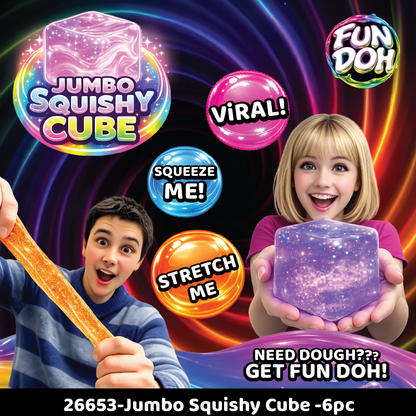 Novelty Brands - Fun Doh JUMBO Squishy Cube