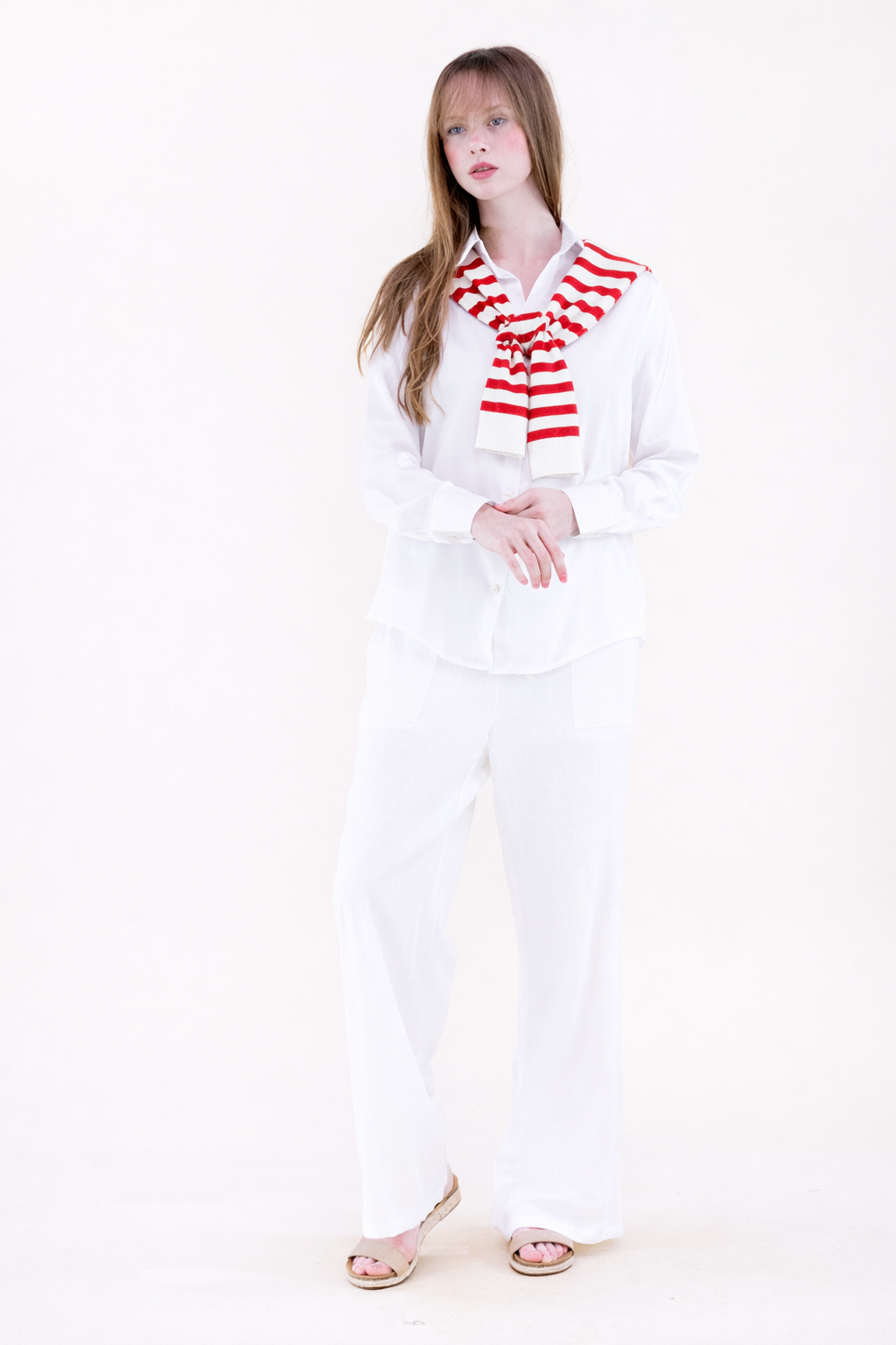 Original USA - Striped Preppy Mock Sweater Wrap