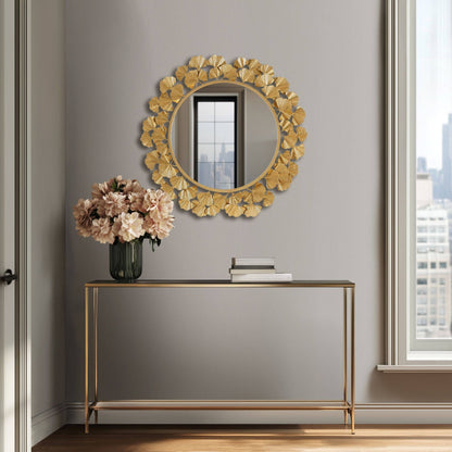 Olliix - Gold Foil Ginkgo Leaf Decor Mirror