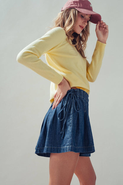 Urban Daizy - Soft Viscose Blend Crewneck Knit Pullover