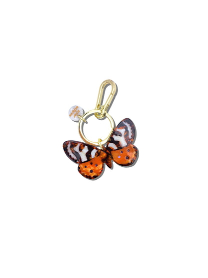 Solar Eclipse - Hand-painted Tiger Moth Bag Charm + Keychain