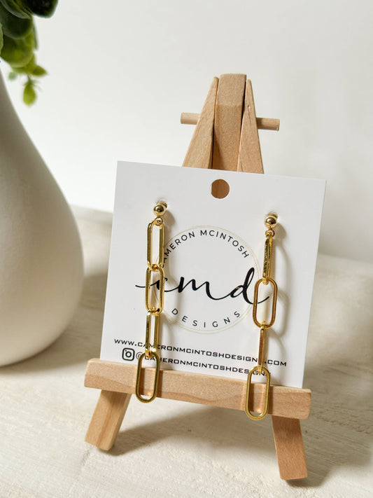 Cameron McIntosh Designs - Paperclip Chain Stud Earrings