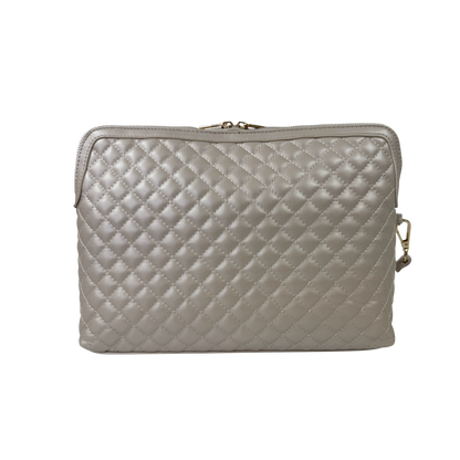 PurseN  - NEW Updated Litt Makeup Case - Pearl Quilted