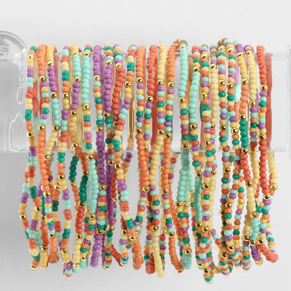 Splendid Iris - Assorted 2mm Stretch Seed Bead Bracelets