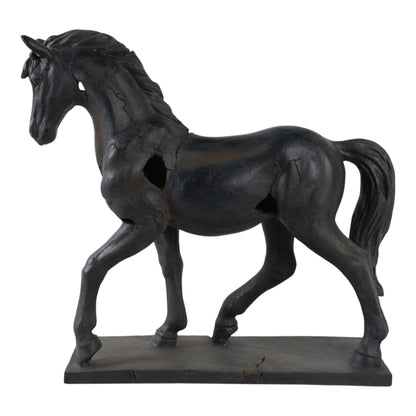 Sagebrook Home - Resin Cracked Horse Sculpture Home Decor - Brown, 16 in.