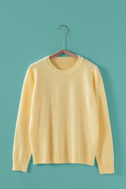 Urban Daizy - Soft Viscose Blend Crewneck Knit Pullover