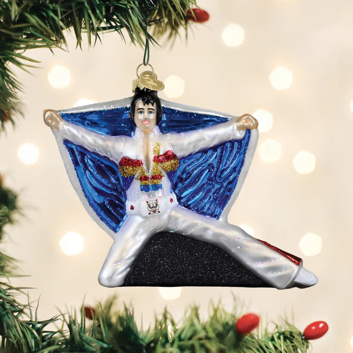 Elvis in Eagle Jumpsuit Ornament from Old World Christmas
