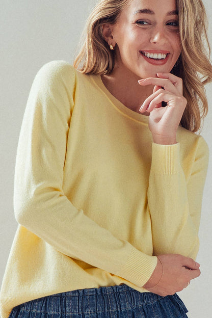 Urban Daizy - Soft Viscose Blend Crewneck Knit Pullover