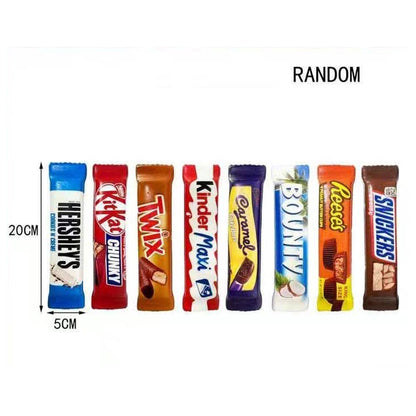 Sensibling Corp. - 12PCS - Assorted Candy Bar Squeeze Squishy Stress Relief Toy