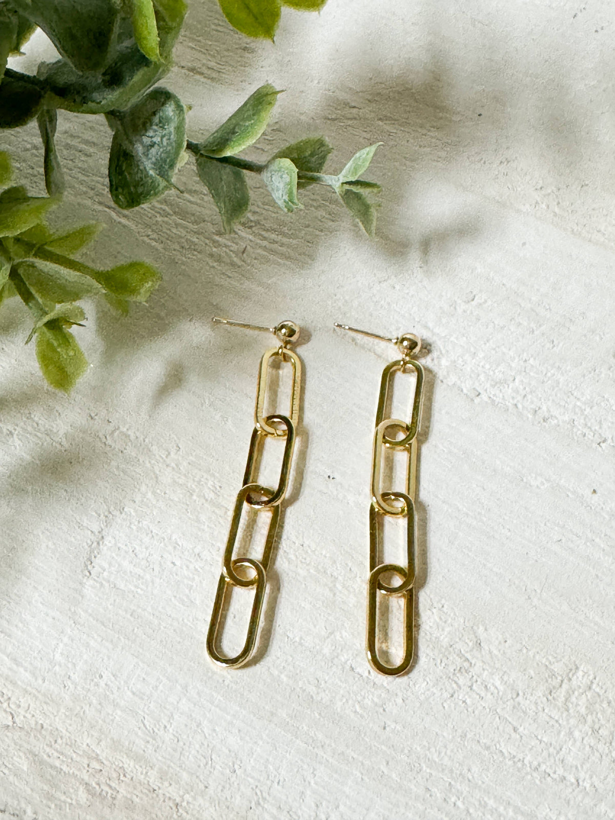 Cameron McIntosh Designs - Paperclip Chain Stud Earrings