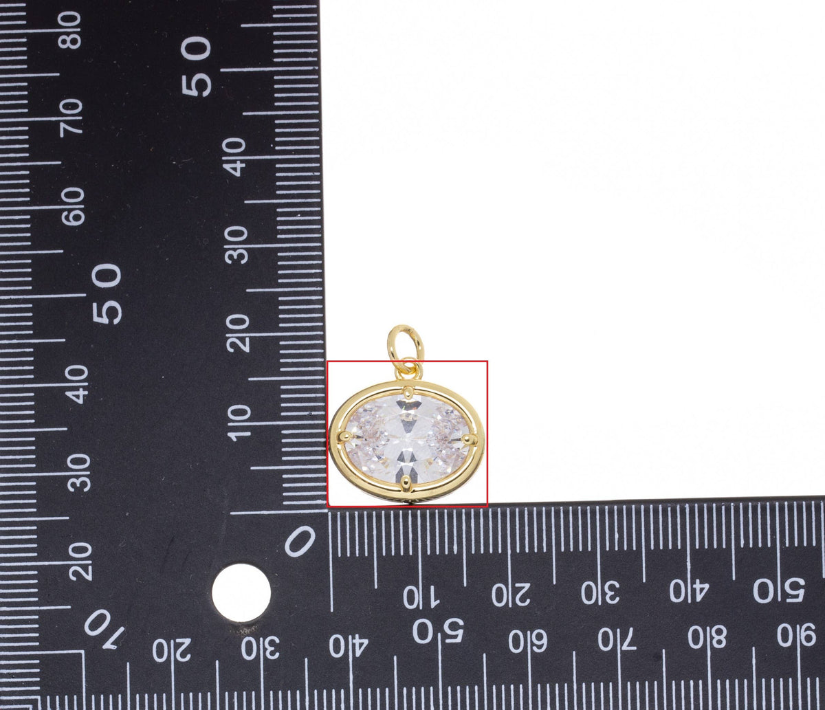 Jewel Pledge - Oval Top Quality CZ Pendant For Jewelry Making, CPG-CPS3067
