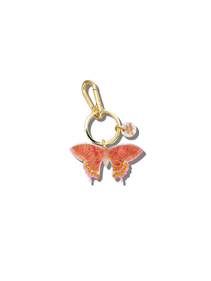Solar Eclipse - Hand-painted Swallowtail Bag Charm + Keychain | Eco-Friendly