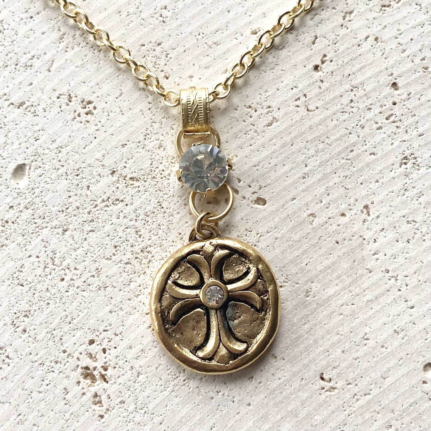 VB&CO Designs Handmade Jewelry - Cross bee serenity cross jewelry  French jewelry  stone